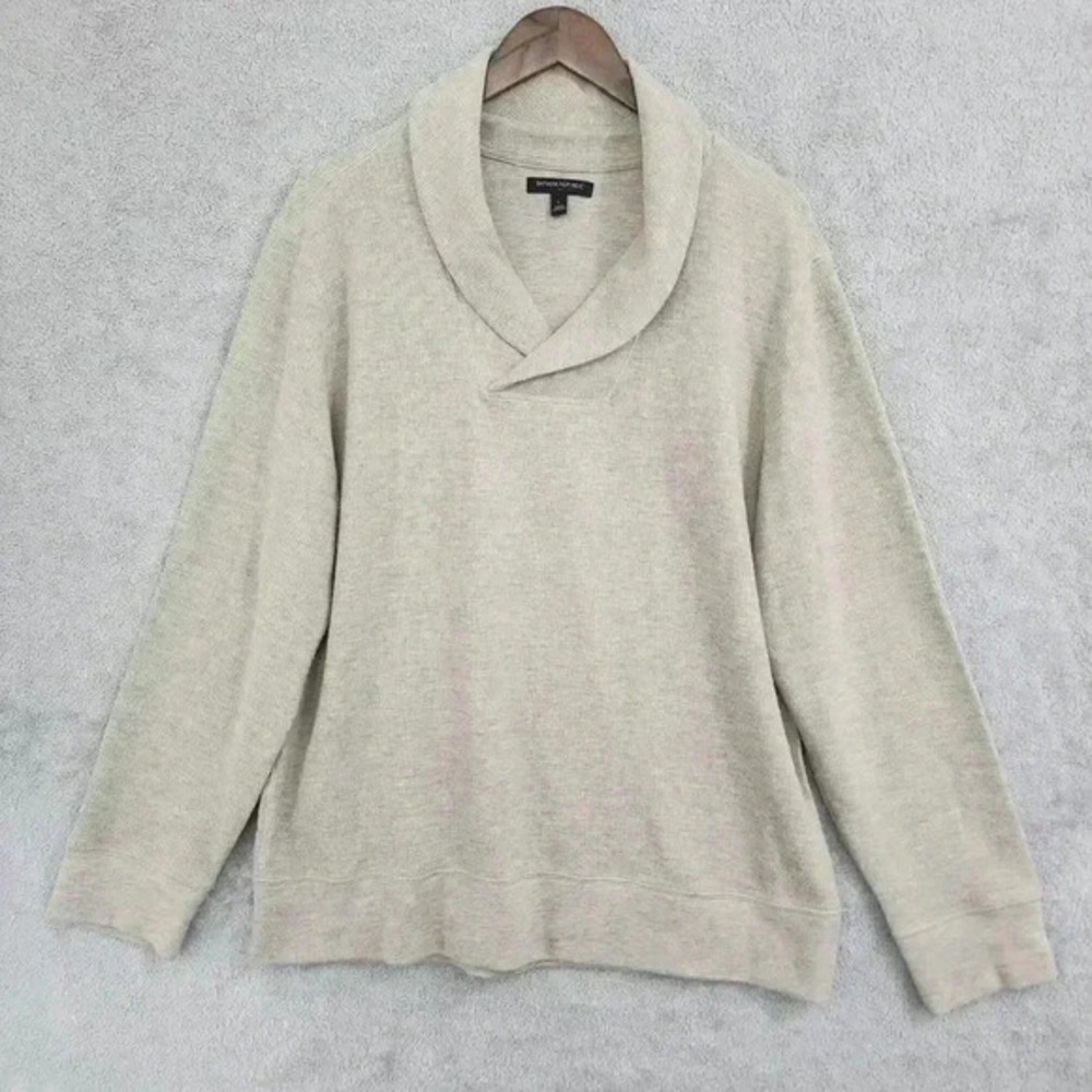 Banana Republic Men's Shawl neck pullover Sweater Size L‎ Cotton Blend